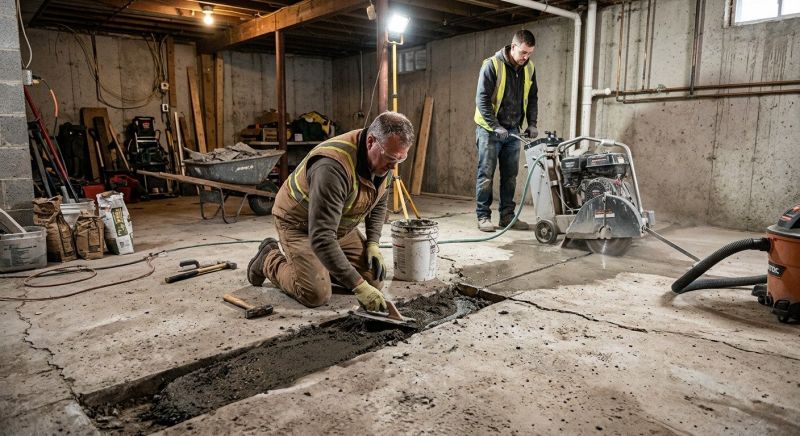 Cracked Basement Floor Repair in Deerfield Beach, FL