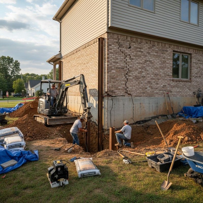 Foundation Settlement Repair in Deerfield Beach, FL
